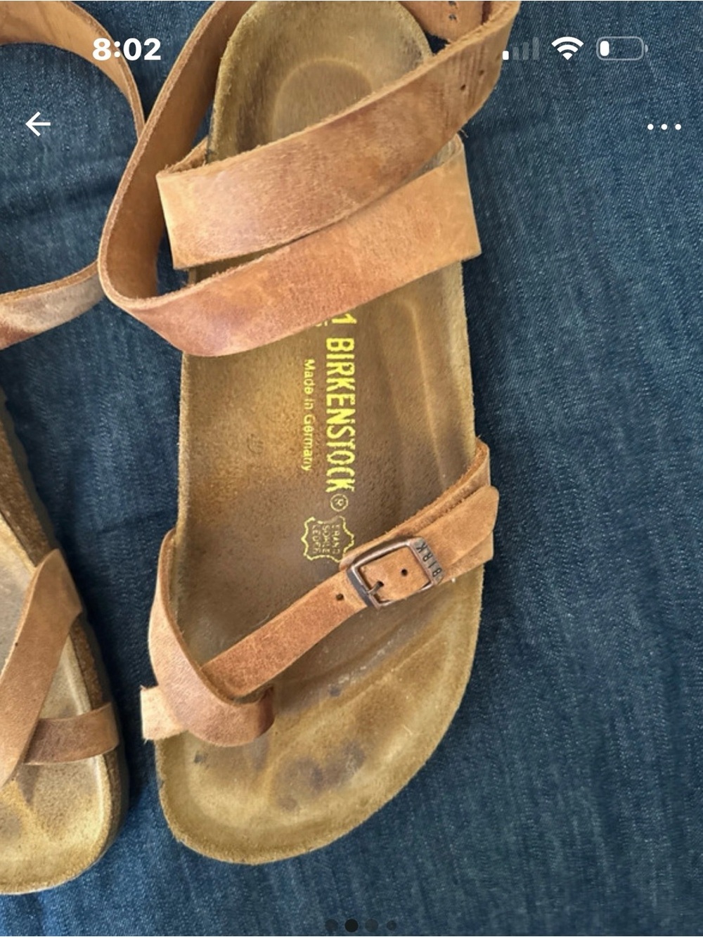 BirkenstockBrown SlleathetStrap Sandals